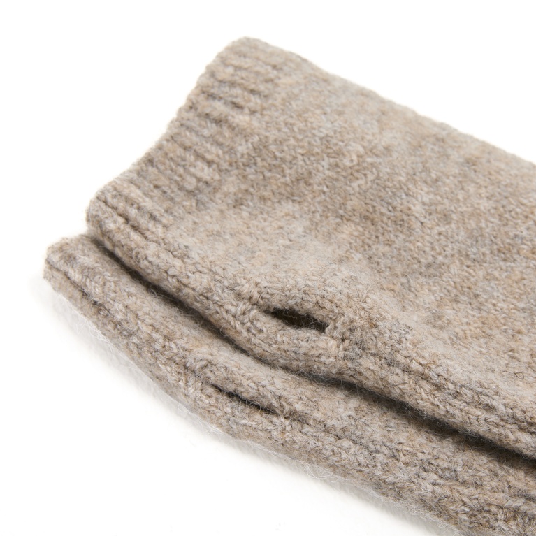 Fingerless gloves "Short Wrist Glove" Beige Melange